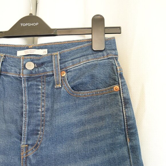 Levi's Wedgie Straight Jeans Sz 26 - Picture 5 of 8